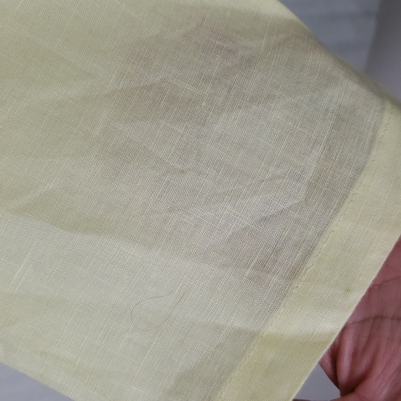 Melvin Linen Tunic Top. 3/4 Sleeve Yellow Size 10 - Picture 8 of 11